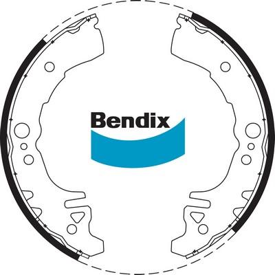 Bendix-AU BS1772 - Комплект тормозных колодок, барабанные autodif.ru