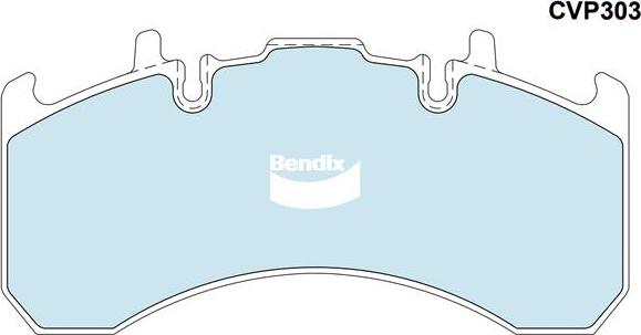Bendix-AU CVP303PTHD - Тормозные колодки, дисковые, комплект autodif.ru
