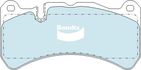 Bendix-AU DB1845 GCT - Тормозные колодки, дисковые, комплект autodif.ru