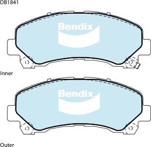 Bendix-AU DB1841 -4WD - Тормозные колодки, дисковые, комплект autodif.ru