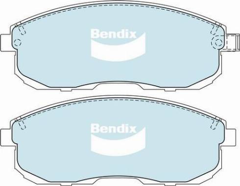 Bendix-AU DB1232 SRT - Тормозные колодки, дисковые, комплект autodif.ru