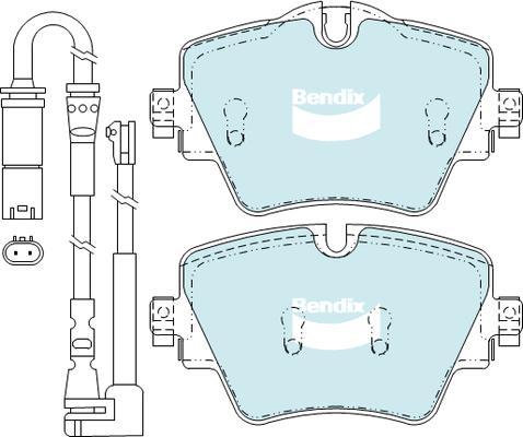 Bendix-AU DB2377 EURO+ - Тормозные колодки, дисковые, комплект autodif.ru