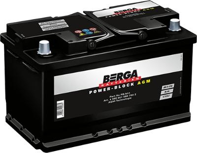 BERGA 5809010807502 - Стартерная аккумуляторная батарея, АКБ autodif.ru