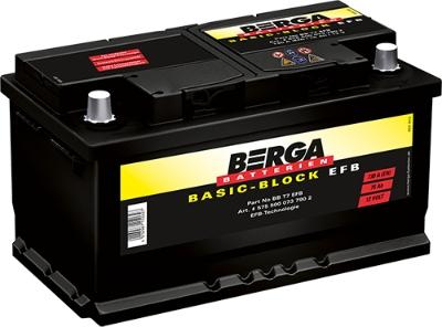 BERGA 5755000737902 - Стартерная аккумуляторная батарея, АКБ autodif.ru