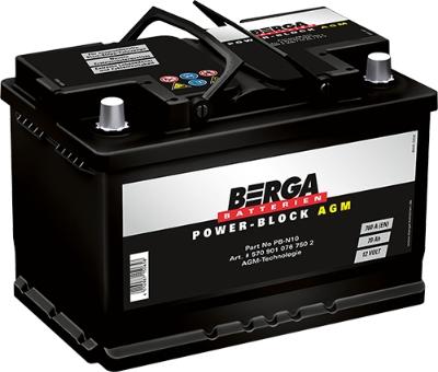 BERGA 5709010767502 - Стартерная аккумуляторная батарея, АКБ autodif.ru