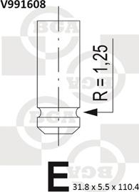 BGA V991608 - Выпускной клапан autodif.ru
