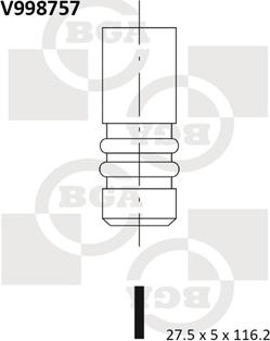 BGA V998757 - Выпускной клапан autodif.ru
