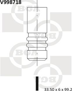 BGA V998718 - Впускной клапан autodif.ru