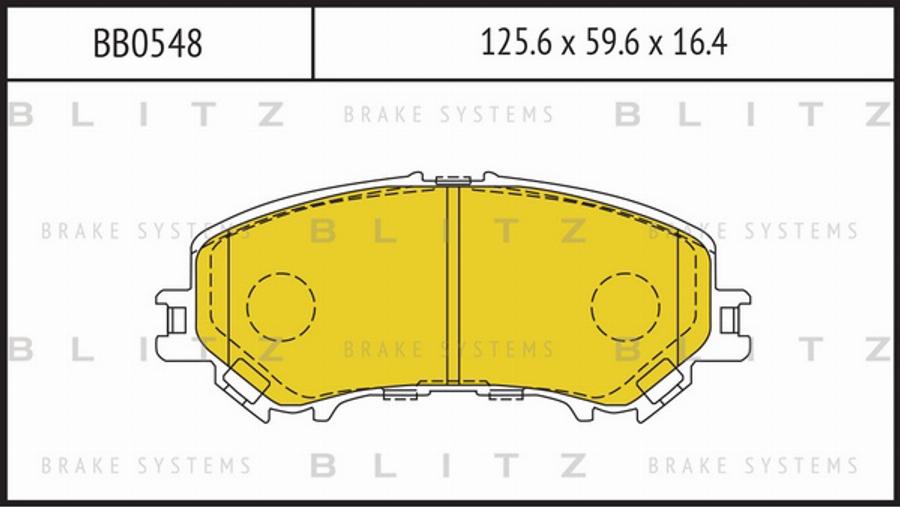 Blitz BB0548 - Тормозные колодки, дисковые, комплект autodif.ru