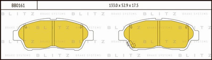 Blitz BB0161 - Тормозные колодки, дисковые, комплект autodif.ru