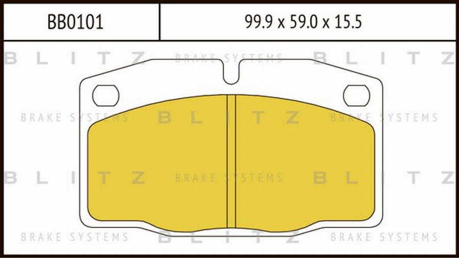 Blitz BB0101 - Тормозные колодки, дисковые, комплект autodif.ru