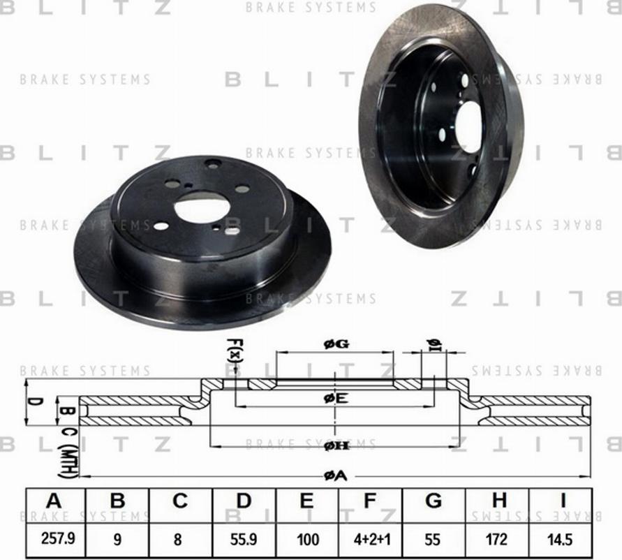 Blitz BS0181 - Тормозной диск autodif.ru