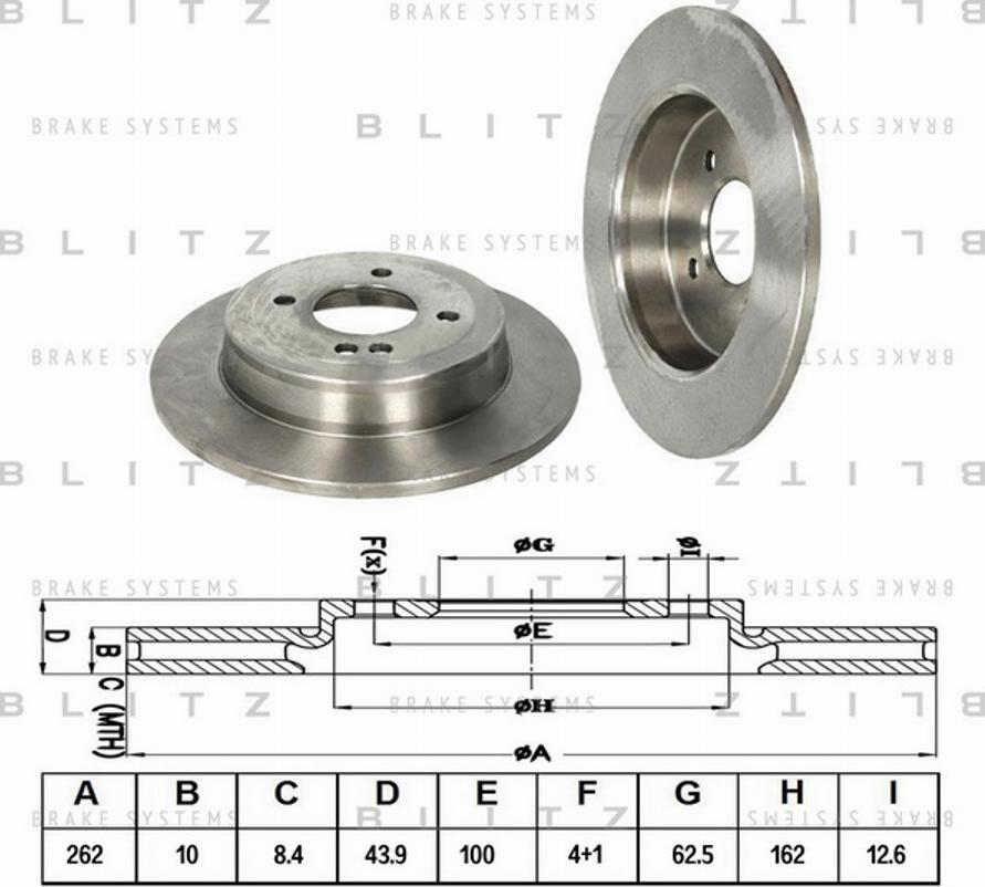 Blitz BS0345 - Тормозной диск autodif.ru