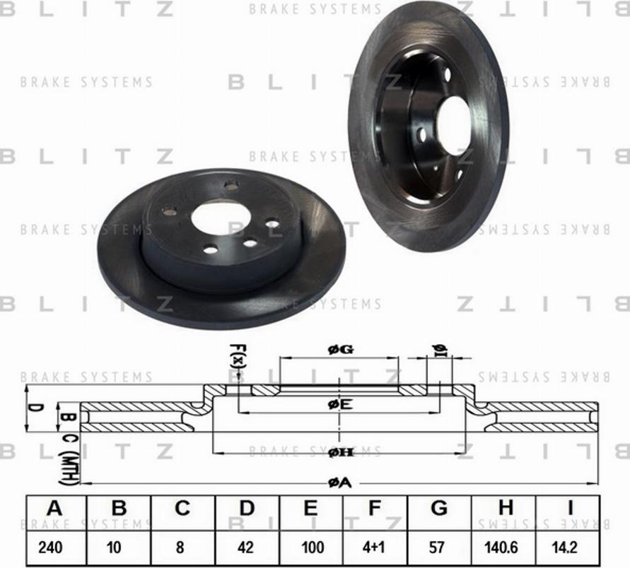 Blitz BS0372 - Тормозной диск autodif.ru