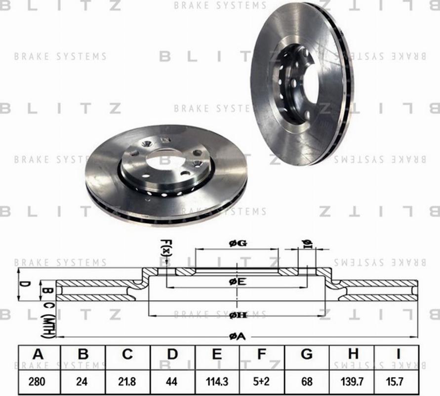 Blitz BS0296 - Тормозной диск autodif.ru