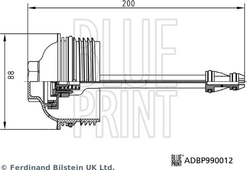 Blue Print ADBP990012 - Крышка, корпус масляного фильтра autodif.ru