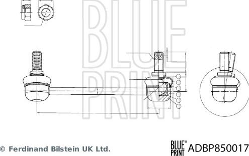 Blue Print ADBP850017 - Тяга / стойка, стабилизатор autodif.ru