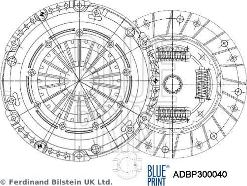 Blue Print ADBP300040 - Комплект сцепления autodif.ru