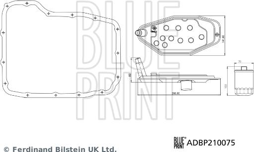 Blue Print ADBP210075 - Гидрофильтр, автоматическая коробка передач autodif.ru