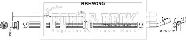Borg & Beck BBH9095 - Тормозной шланг autodif.ru