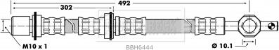 Borg & Beck BBH6444 - Тормозной шланг autodif.ru