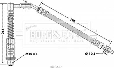 Borg & Beck BBH6537 - Тормозной шланг autodif.ru