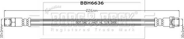 Borg & Beck BBH6636 - Тормозной шланг autodif.ru