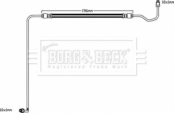 Borg & Beck BBH8590 - Тормозной шланг autodif.ru