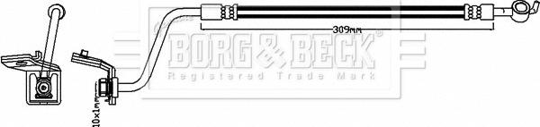 Borg & Beck BBH7996 - Тормозной шланг autodif.ru