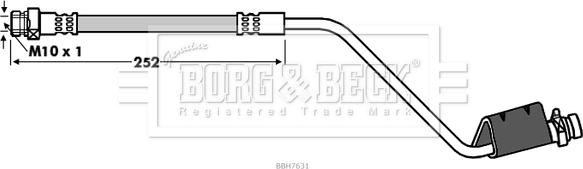 Borg & Beck BBH7631 - Тормозной шланг autodif.ru
