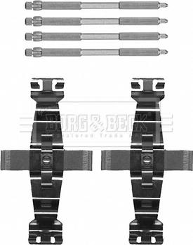 Borg & Beck BBK1624 - Комплектующие для колодок дискового тормоза autodif.ru