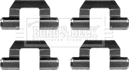 Borg & Beck BBK1096 - Комплектующие для колодок дискового тормоза autodif.ru