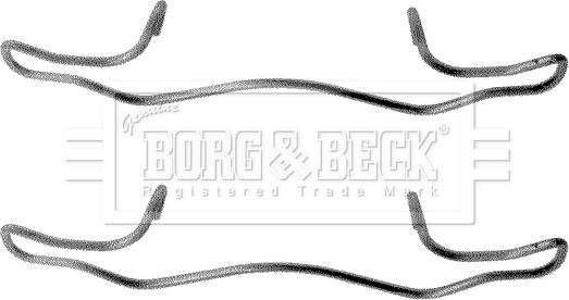 Borg & Beck BBK1180 - Комплектующие для колодок дискового тормоза autodif.ru
