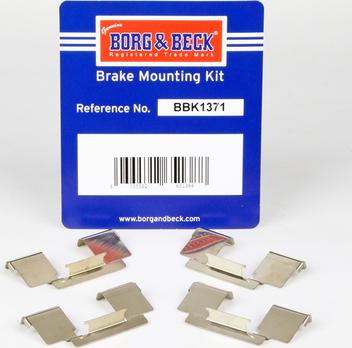 Borg & Beck BBK1371 - Комплектующие для колодок дискового тормоза autodif.ru