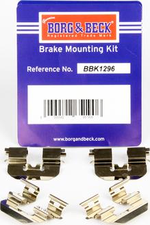 Borg & Beck BBK1296 - Комплектующие для колодок дискового тормоза autodif.ru