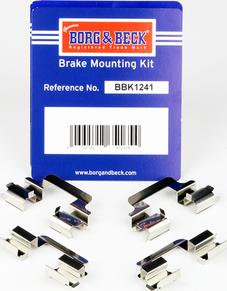 Borg & Beck BBK1241 - Комплектующие для колодок дискового тормоза autodif.ru