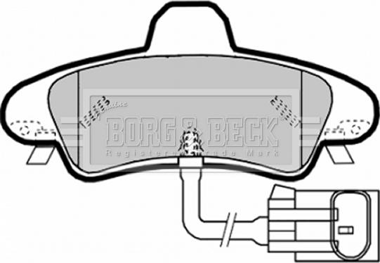 Borg & Beck BBP1908 - Тормозные колодки, дисковые, комплект autodif.ru