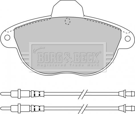 Borg & Beck BBP1455 - Тормозные колодки, дисковые, комплект autodif.ru