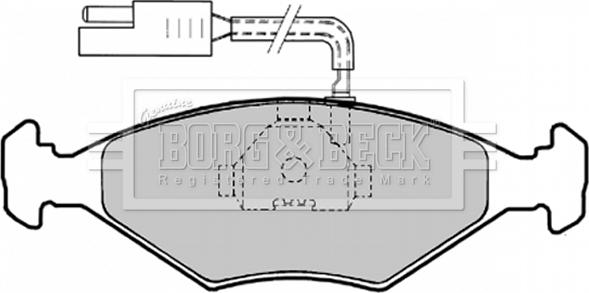 Borg & Beck BBP1456 - Тормозные колодки, дисковые, комплект autodif.ru