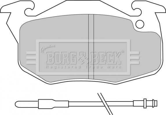 Borg & Beck BBP1414 - Тормозные колодки, дисковые, комплект autodif.ru