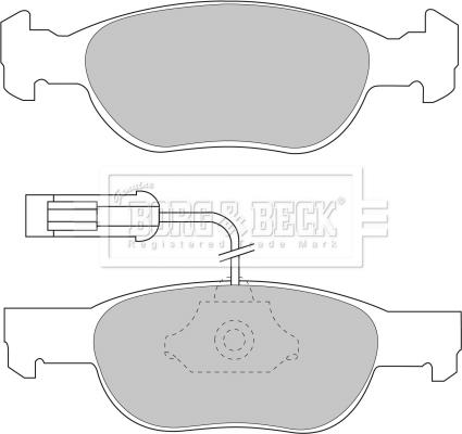 Borg & Beck BBP1418 - Тормозные колодки, дисковые, комплект autodif.ru