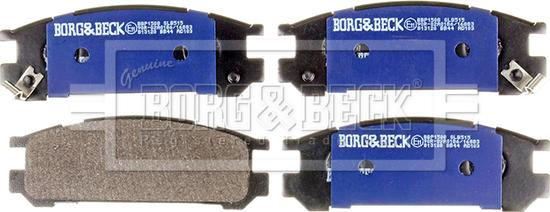 Borg & Beck BBP1508 - Тормозные колодки, дисковые, комплект autodif.ru