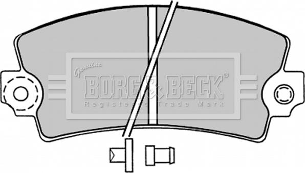 Borg & Beck BBP1047 - Тормозные колодки, дисковые, комплект autodif.ru