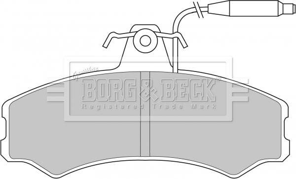 Borg & Beck BBP1082 - Тормозные колодки, дисковые, комплект autodif.ru