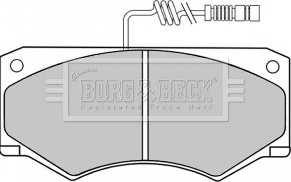 Borg & Beck BBP1153 - Тормозные колодки, дисковые, комплект autodif.ru