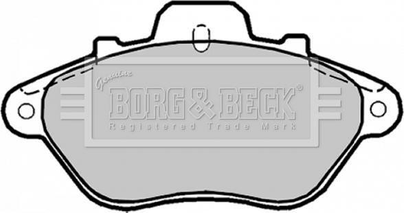 Borg & Beck BBP1165 - Тормозные колодки, дисковые, комплект autodif.ru