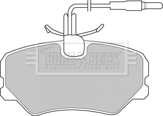 Borg & Beck BBP1105 - Тормозные колодки, дисковые, комплект autodif.ru