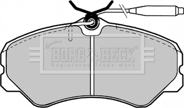 Borg & Beck BBP1130 - Тормозные колодки, дисковые, комплект autodif.ru