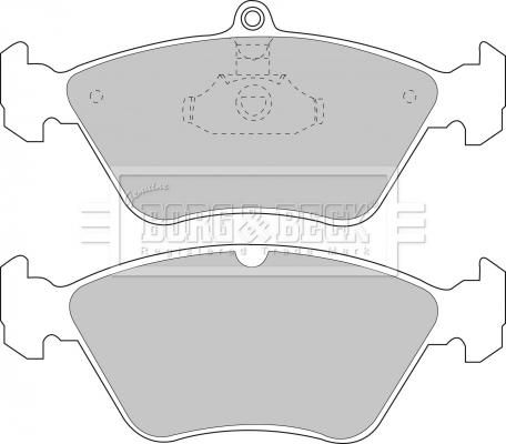 Borg & Beck BBP1174 - Тормозные колодки, дисковые, комплект autodif.ru