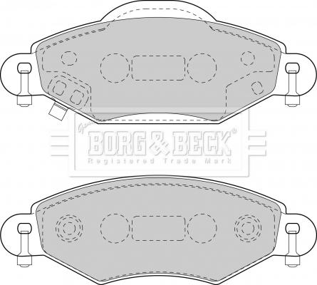 Borg & Beck BBP1808 - Тормозные колодки, дисковые, комплект autodif.ru
